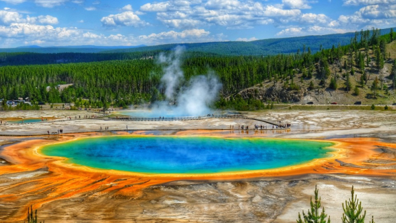 Yellowstone Nationalpark als eine der Besonderheiten in den USA