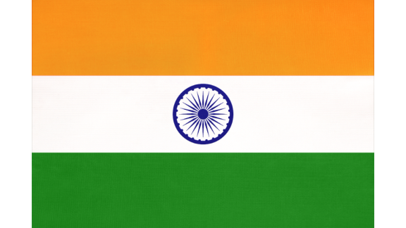 Flagge von Indien mit Ashoka-Chakra als Symbol für Visum Indien