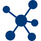 Netzwerk-Icon für ein zuverlässiges Partnernetzwerk