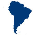 Umrisskarte von Südamerika als Icon