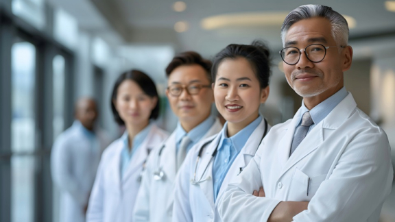 Gesundheit in Vietnam für Auswanderer - mehrere Ärzte blicken lächelnd zur Kamera